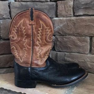 Old West Two‎ Tone Brown Black Cowboy Boot / 11.5